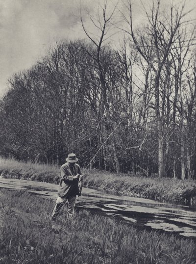 Wczesna wiosna na rzece Kennet (zdjęcie czarno-białe) autorstwa Edward Alfred Barton