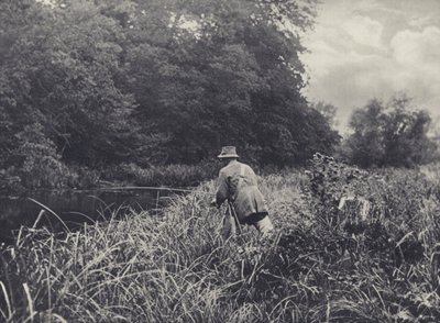 Dolny koniec Ramsbury Water (zdjęcie czarno-białe) autorstwa Edward Alfred Barton
