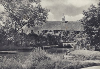 Stary młyn, Ramsbury (zdjęcie czarno-białe) autorstwa Edward Alfred Barton