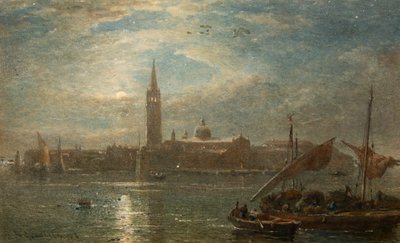 St Georgio w świetle księżyca, Wenecja (akwarela) autorstwa Edward Angelo Goodall