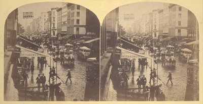 Broadway w deszczowy dzień, 1859. autorstwa Edward Anthony