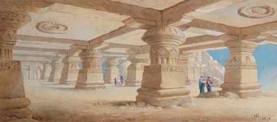 „Świątynia skalna, Ellora”, Maharashtra, Indie, 1878 autorstwa Edward Arthur Heffer