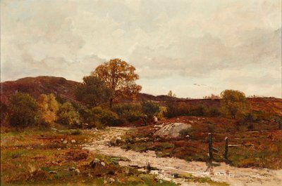 Krajobraz wrzosowisk (olej na płótnie) autorstwa Edward Arthur Walton