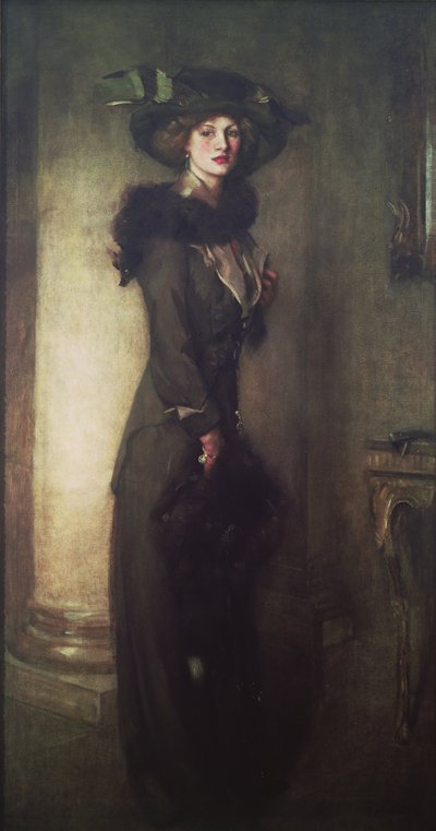 Kapelusz bobra, ok. 1912 r autorstwa Edward Arthur Walton