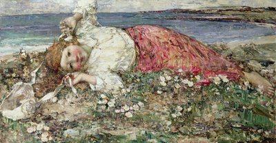 Wesołego lata (olej na płótnie) autorstwa Edward Atkinson Hornel