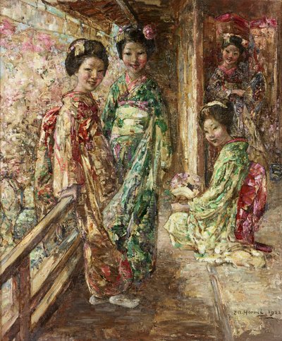W ogrodzie japońskim autorstwa Edward Atkinson Hornel