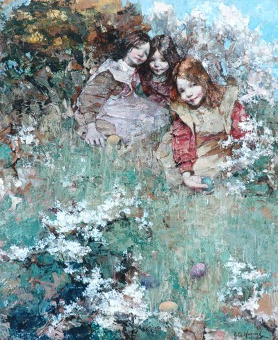 Toczenie jajek wielkanocnych autorstwa Edward Atkinson Hornel