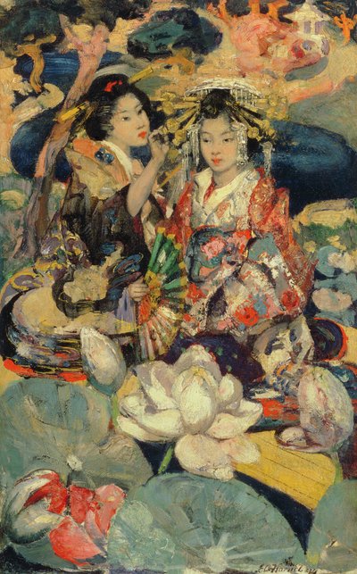 Kwiat lotosu autorstwa Edward Atkinson Hornel