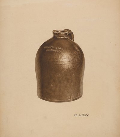 Ceramiczny dzbanek na mleko autorstwa Edward Bashaw