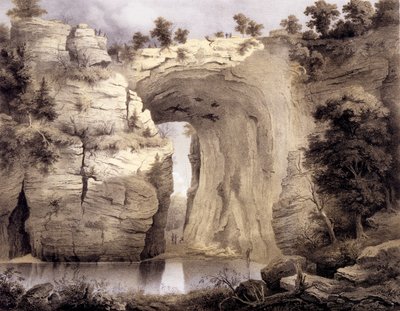 Natural Bridge, hrabstwo Rockbridge, z „Albumu Wirginii”, 1858 r. autorstwa Edward Beyer
