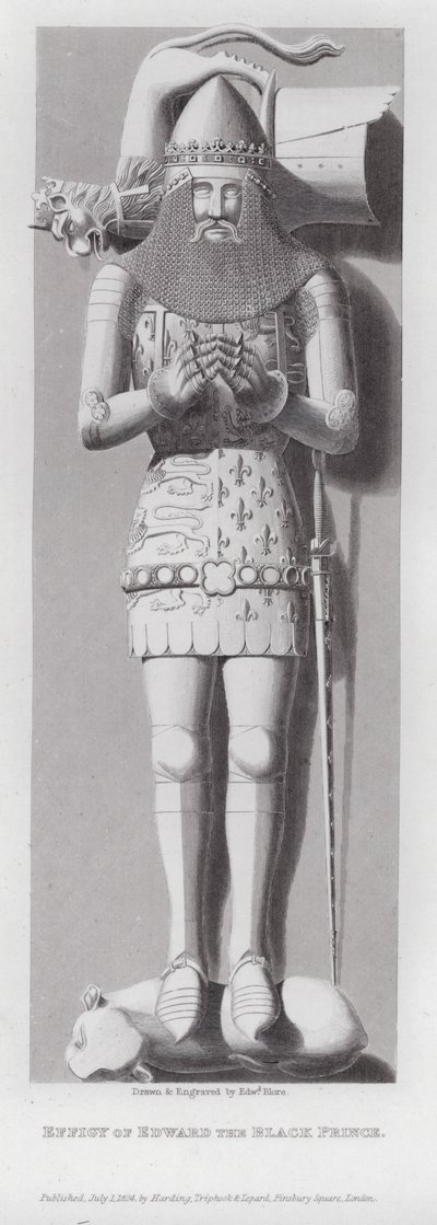Wizerunek Edwarda Czarnego Księcia (grafika) autorstwa Edward Blore