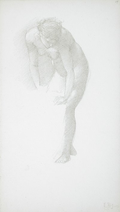 Pochylona naga kobieta autorstwa Edward Burne-Jones