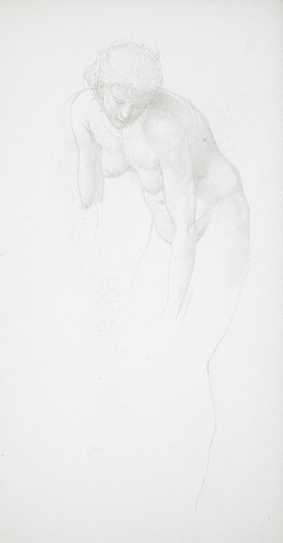 Pochylona naga kobieta autorstwa Edward Burne-Jones