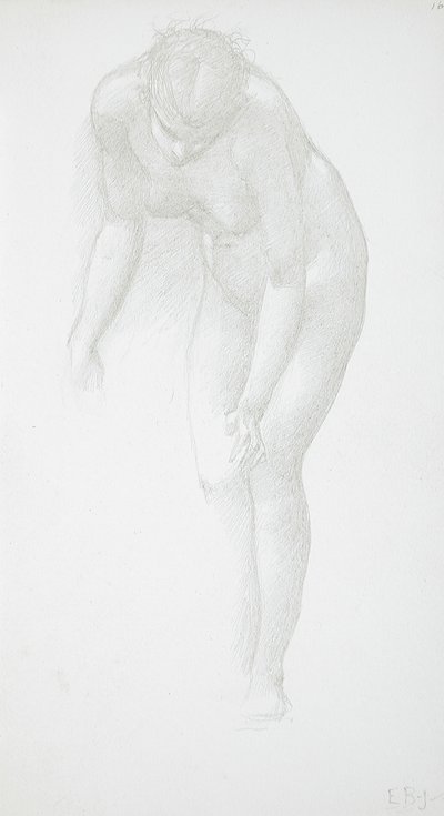 Pochylona naga kobieta autorstwa Edward Burne-Jones