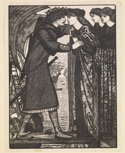 Król Sigurd Krzyżowiec – nordycka saga autorstwa Edward Burne Jones