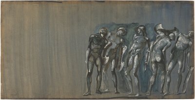 Fineusz i jego dworzanie zamienieni w kamień autorstwa Edward Burne-Jones