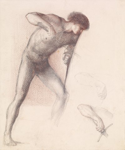 St George Series - Akt męski - Studium św. autorstwa Edward Burne-Jones