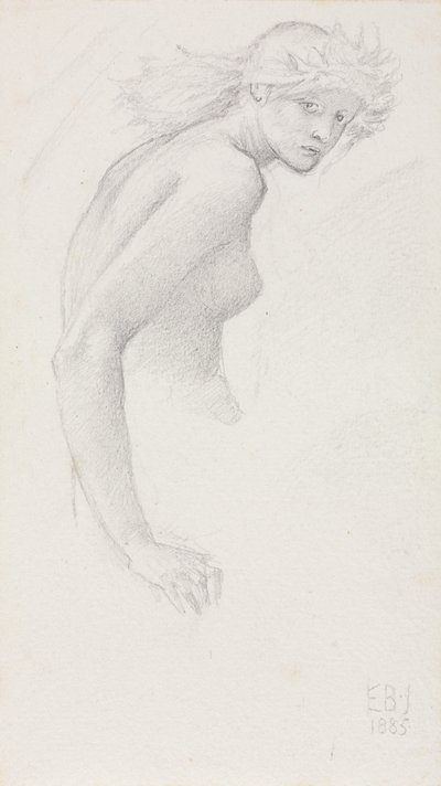 Badanie postaci kobiecej autorstwa Edward Burne-Jones