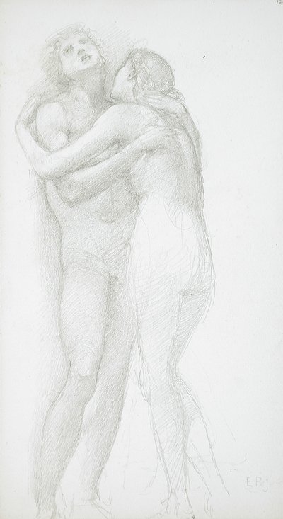 Dwie obnażone postacie w uścisku autorstwa Edward Burne-Jones