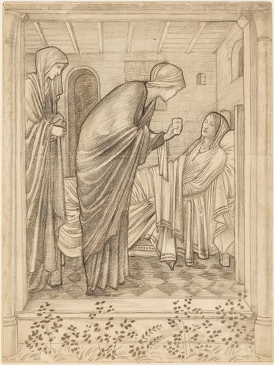 Odwiedzanie chorych autorstwa Edward Burne-Jones