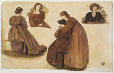 Projekt do dekoracji Domu Czerwonego, (studia kobiet) 1860 autorstwa Edward Burne Jones