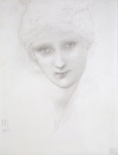 Głowa kobiety, 1890 autorstwa Edward Burne Jones