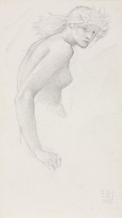 Badanie postaci kobiecej autorstwa Edward Burne Jones