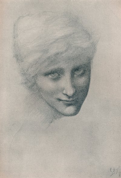 Studium Syrenki, W głębinach morza, 1886 autorstwa Edward Burne Jones