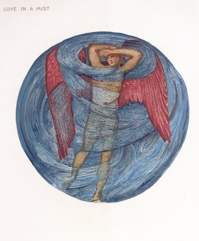 Księga kwiatów: I. Miłość we mgle, 1905 (litografia z gwaszem na papierze) autorstwa Edward Burne Jones