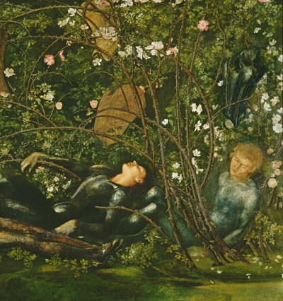 Rycerze i brunatna róża, 1869 (detal z 198347) autorstwa Edward Burne Jones