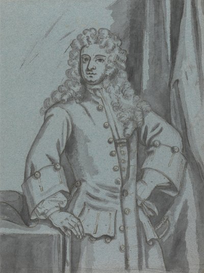 Dżentelmen w długim płaszczu zapinanym na guziki z dużymi mankietami autorstwa Edward Byng