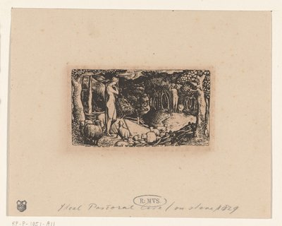 wiejskie życie Idealne życie duszpasterskie autorstwa Edward Calvert (signed by artist)