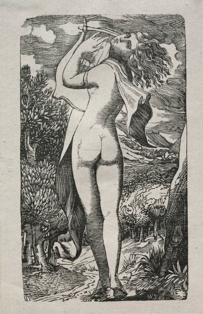 Bachantka lub Gracz na Lirze autorstwa Edward Calvert