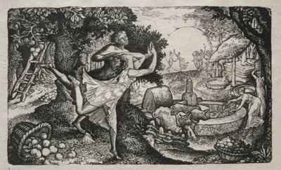 Cyder Feast: Wizja radości i Święta Dziękczynienia, 1829. autorstwa Edward Calvert