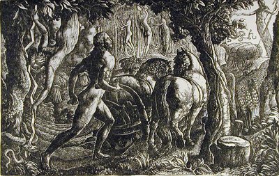 Oracz - Christian orający ostatnią bruzdę życia autorstwa Edward Calvert