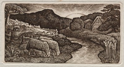 Owce z Jego pastwiska autorstwa Edward Calvert