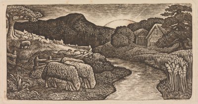 Owce Jego Pastwiska autorstwa Edward Calvert