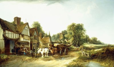 Drewniany Wóz, 1845 autorstwa Edward Charles Williams