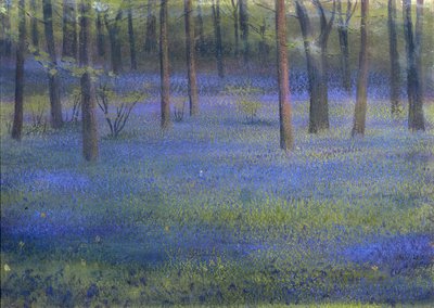 Las Bluebell (pastel na papierze) autorstwa Edward Clifford