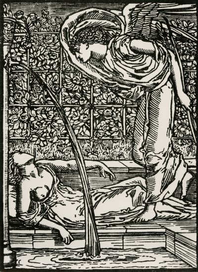 Pierwsze spojrzenie psychiki Kupidyna autorstwa Edward Coley (after) Burne Jones