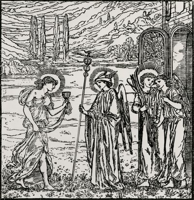 Wejście wśród bogów autorstwa Edward Coley (after) Burne Jones