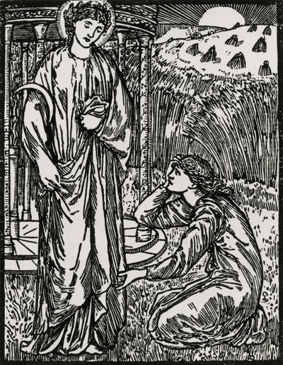 Psyche i Ceres autorstwa Edward Coley (after) Burne Jones