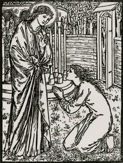 Psyche i Juno autorstwa Edward Coley (after) Burne Jones