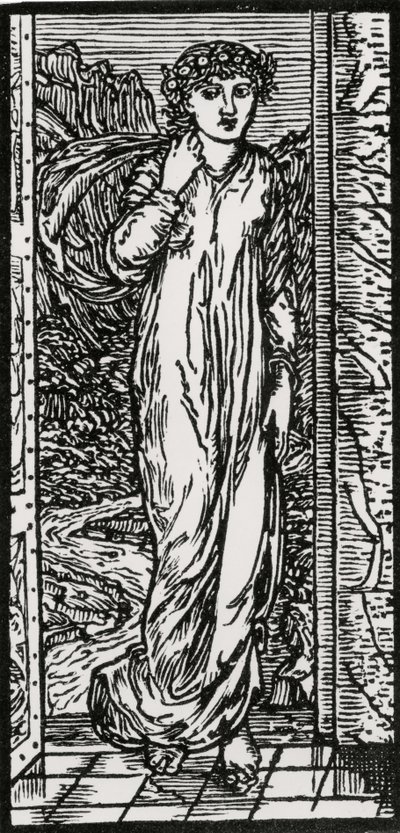 Psyche w ogrodzie autorstwa Edward Coley (after) Burne Jones