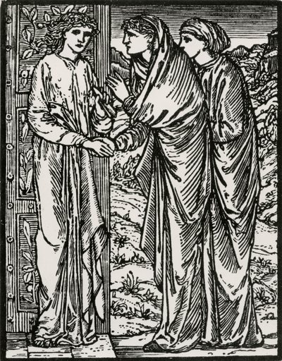 Druga wizyta autorstwa Edward Coley (after) Burne Jones