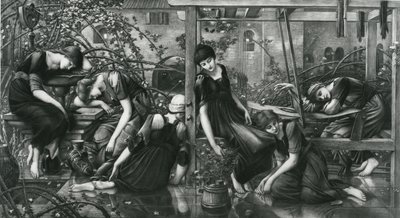 Ogród Court, z serii Briar Rose autorstwa Edward Coley (after) Burne Jones