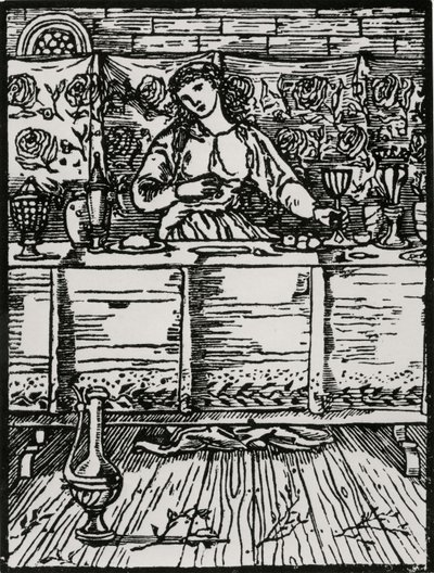 Pieśń, gdy ona je autorstwa Edward Coley (after) Burne Jones