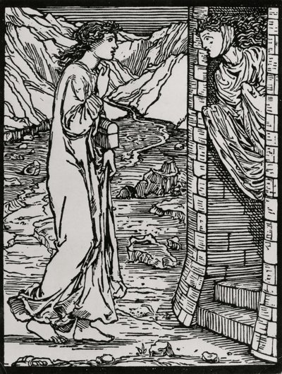 Mówiąca Wieża autorstwa Edward Coley (after) Burne Jones