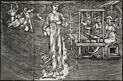 Tkające kobiety autorstwa Edward Coley (after) Burne Jones