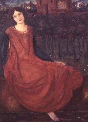 Dziewczyna i złota rybka autorstwa Edward Coley Burne Jones